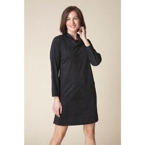 Stretch Faux Suede Easy Pocket Dress